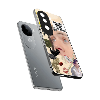 Harry Styles sleek vivo v40e cover with tempered glass back and TPU edges