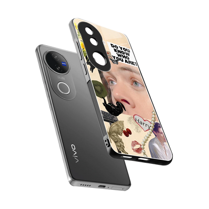 Harry Styles sleek vivo v50 cover with tempered glass back and TPU edges