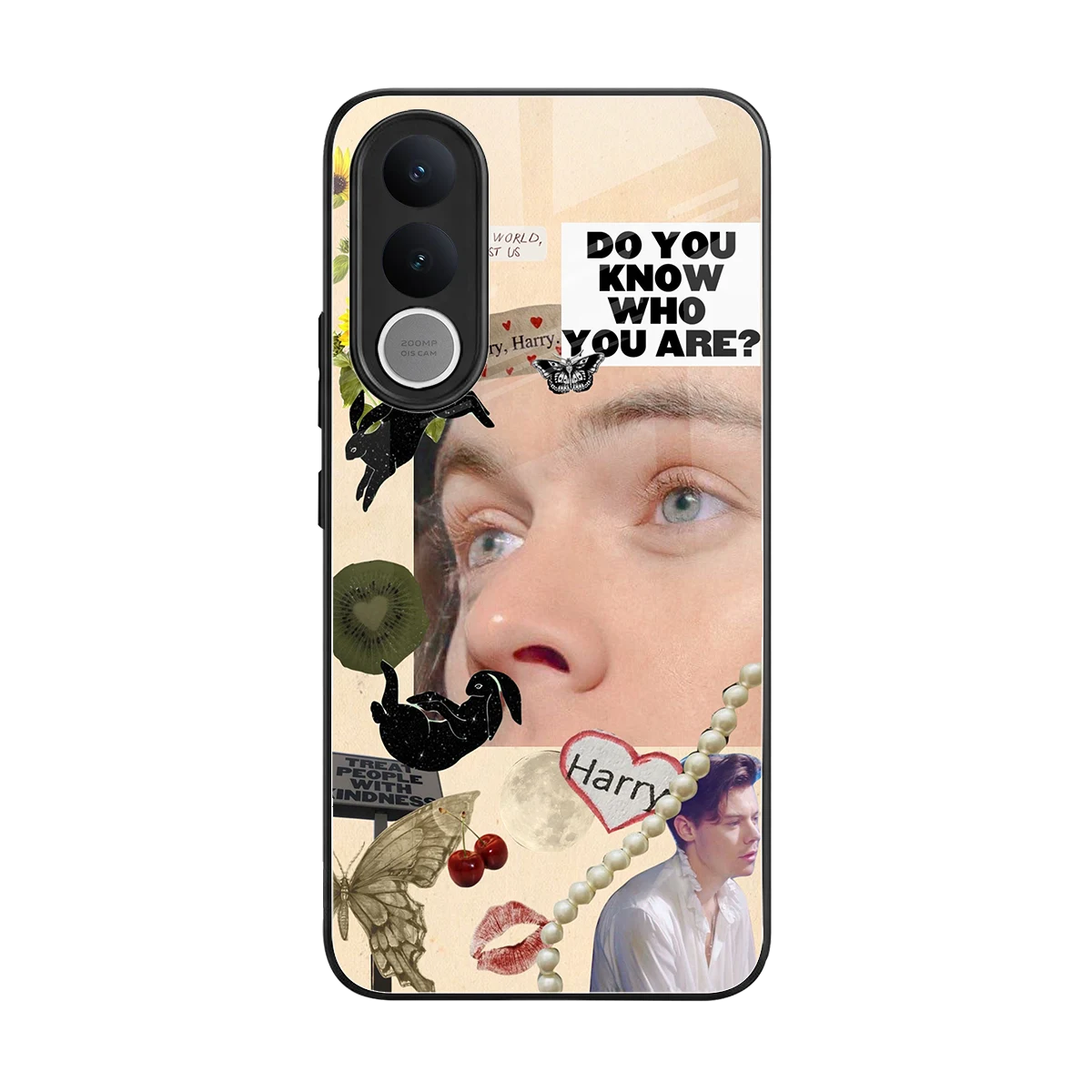 Harry Styles back phone cover | glass case for vivo v70 fe