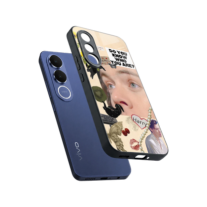 Harry Styles sleek vivo v70 fe cover with tempered glass back and TPU edges