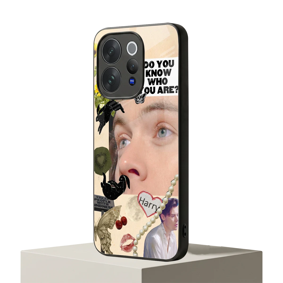 Harry Styles vivo v70 elite mobile cover | shockproof glass phone case