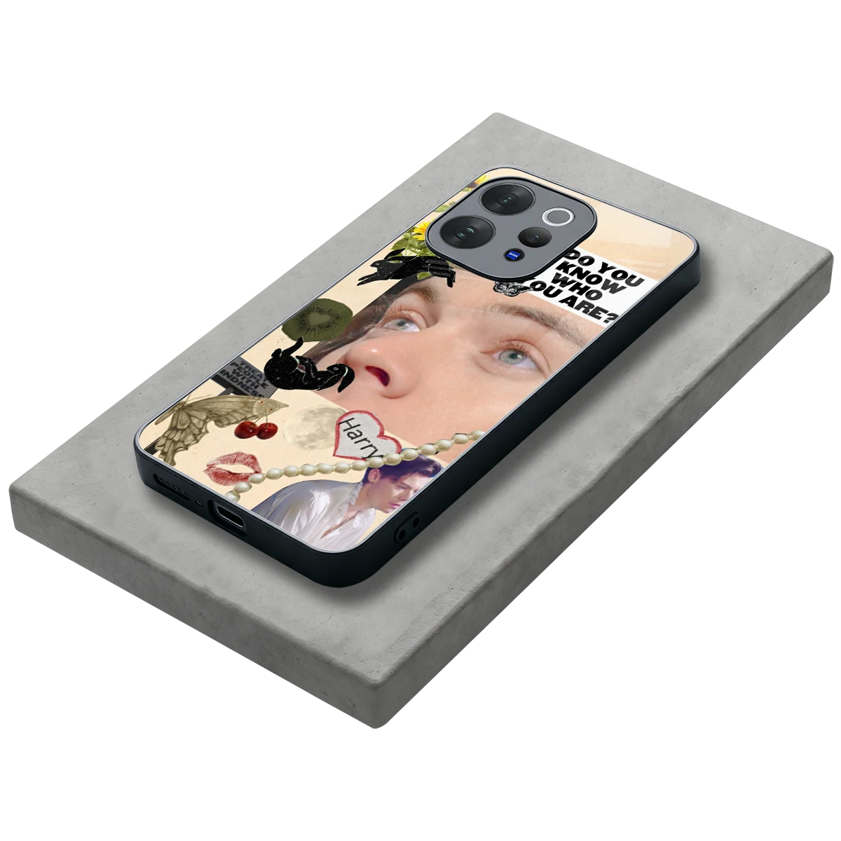 Harry Styles stylish phone case for vivo v70 elite | glossy glass and slim fit