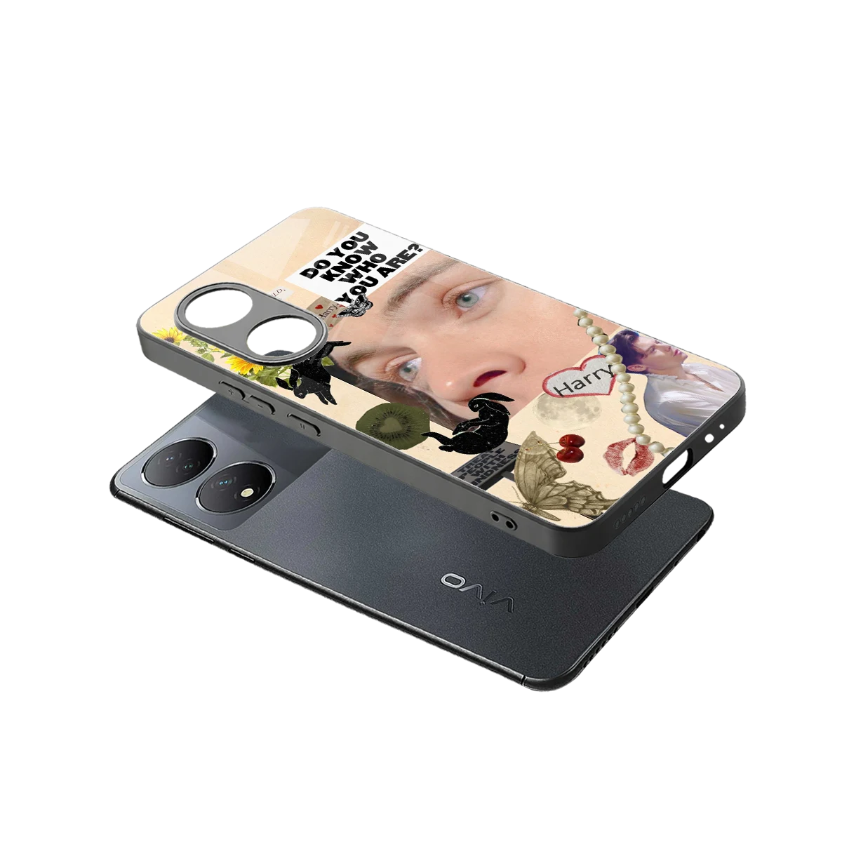 Harry Styles sleek Vivo-y100 cover with tempered glass back and TPU edges
