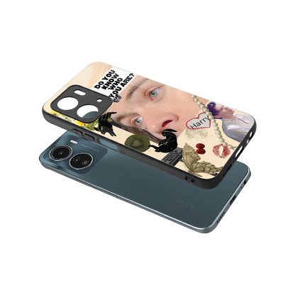 Harry Styles sleek vivo y16 cover with tempered glass back and TPU edges