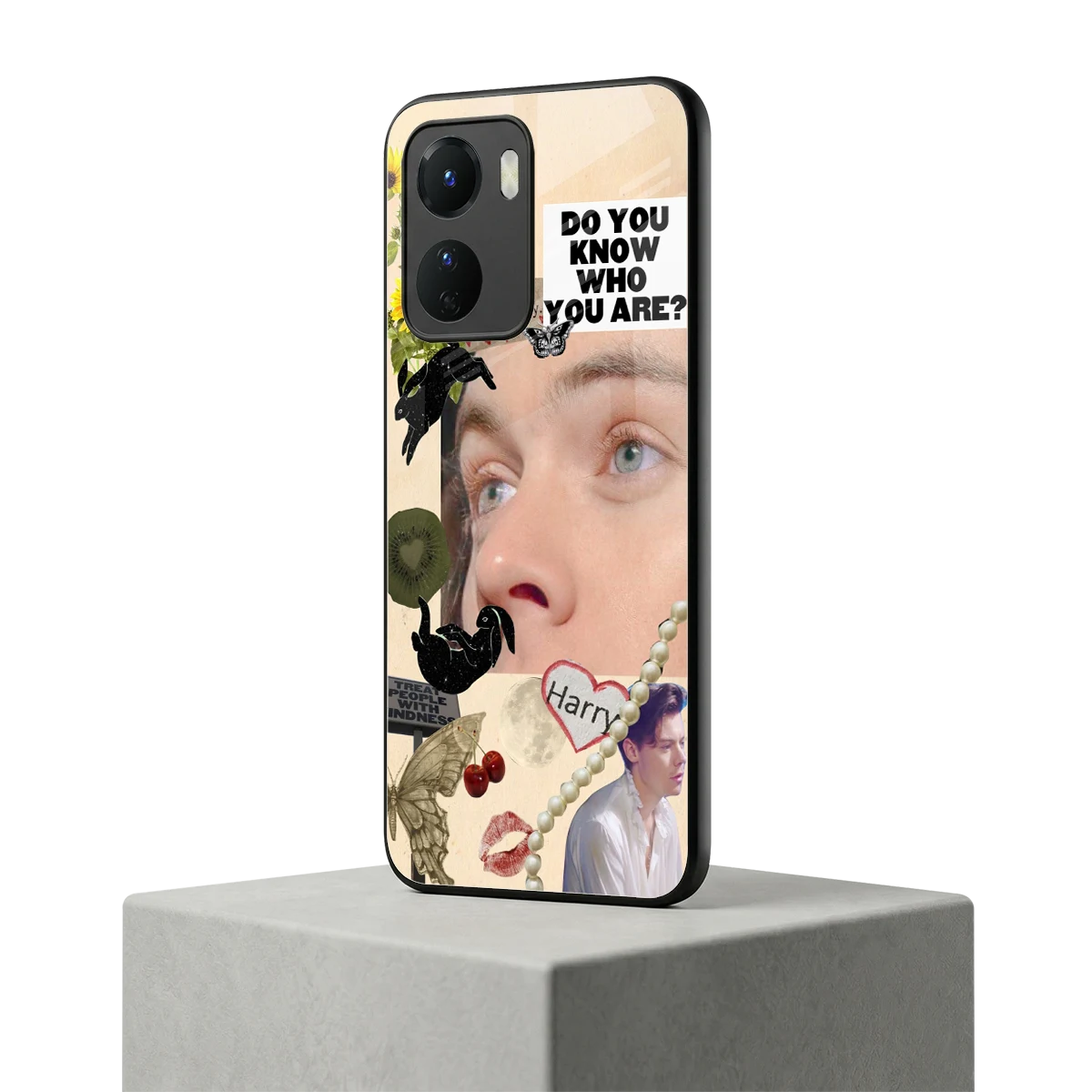 Harry Styles vivo y16 mobile cover | shockproof glass phone case