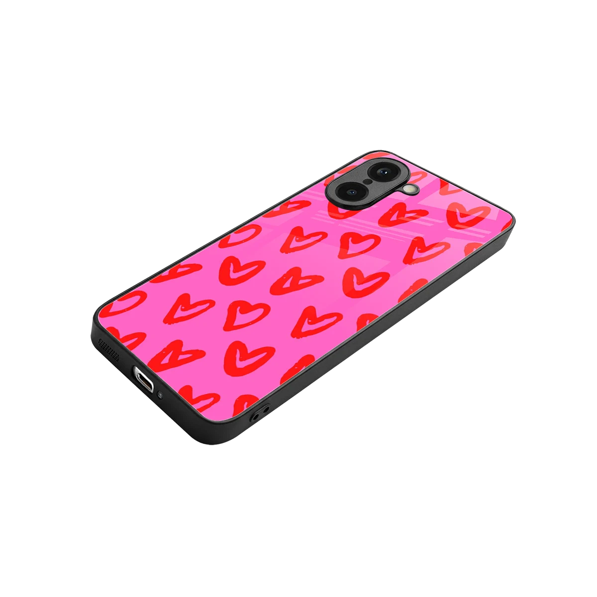 Heart Bloom stylish phone case for oneplus nord ce5 5g | glossy glass and slim fit