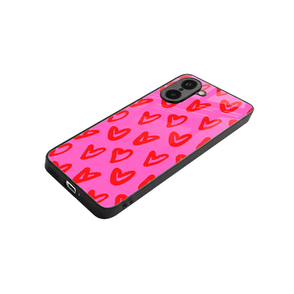 Heart Bloom stylish phone case for oneplus nord ce5 5g | glossy glass and slim fit