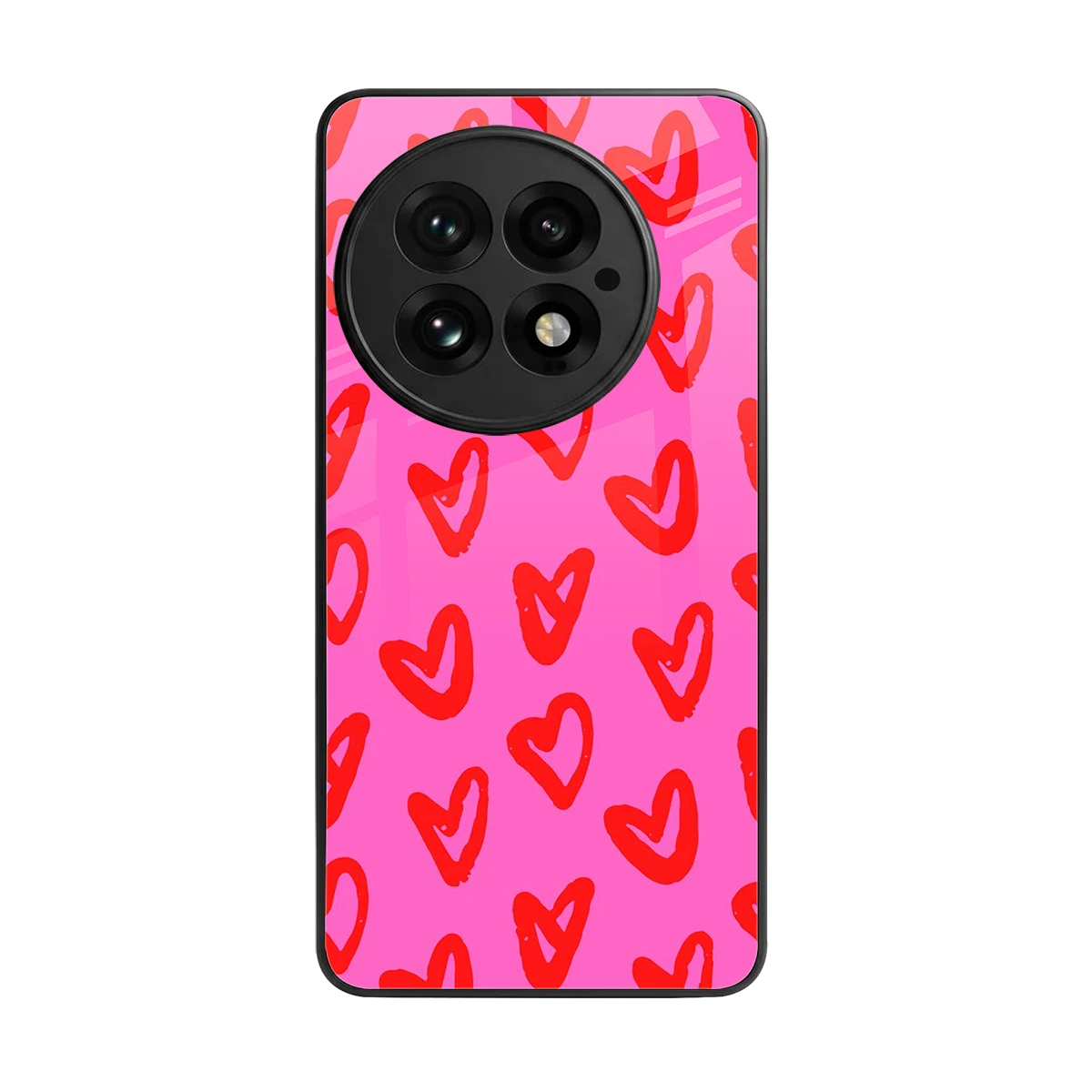Heart Bloom back phone cover | glass case for oneplus 13