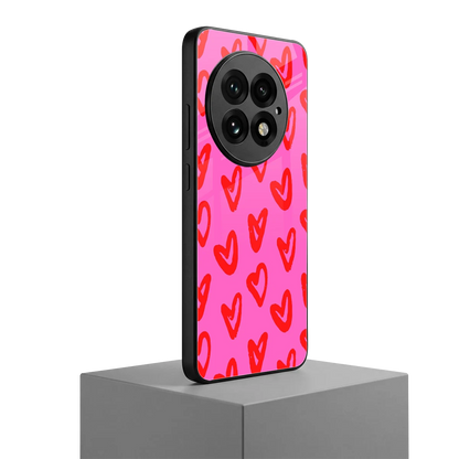 Heart Bloom oneplus 13 mobile cover | shockproof glass phone case