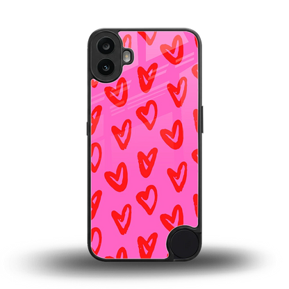 Heart Bloom back phone cover | glass case for cmf nothing phone 1