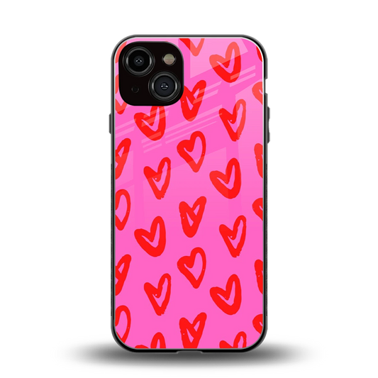 Heart Bloom back phone cover | glass case for iphone 13