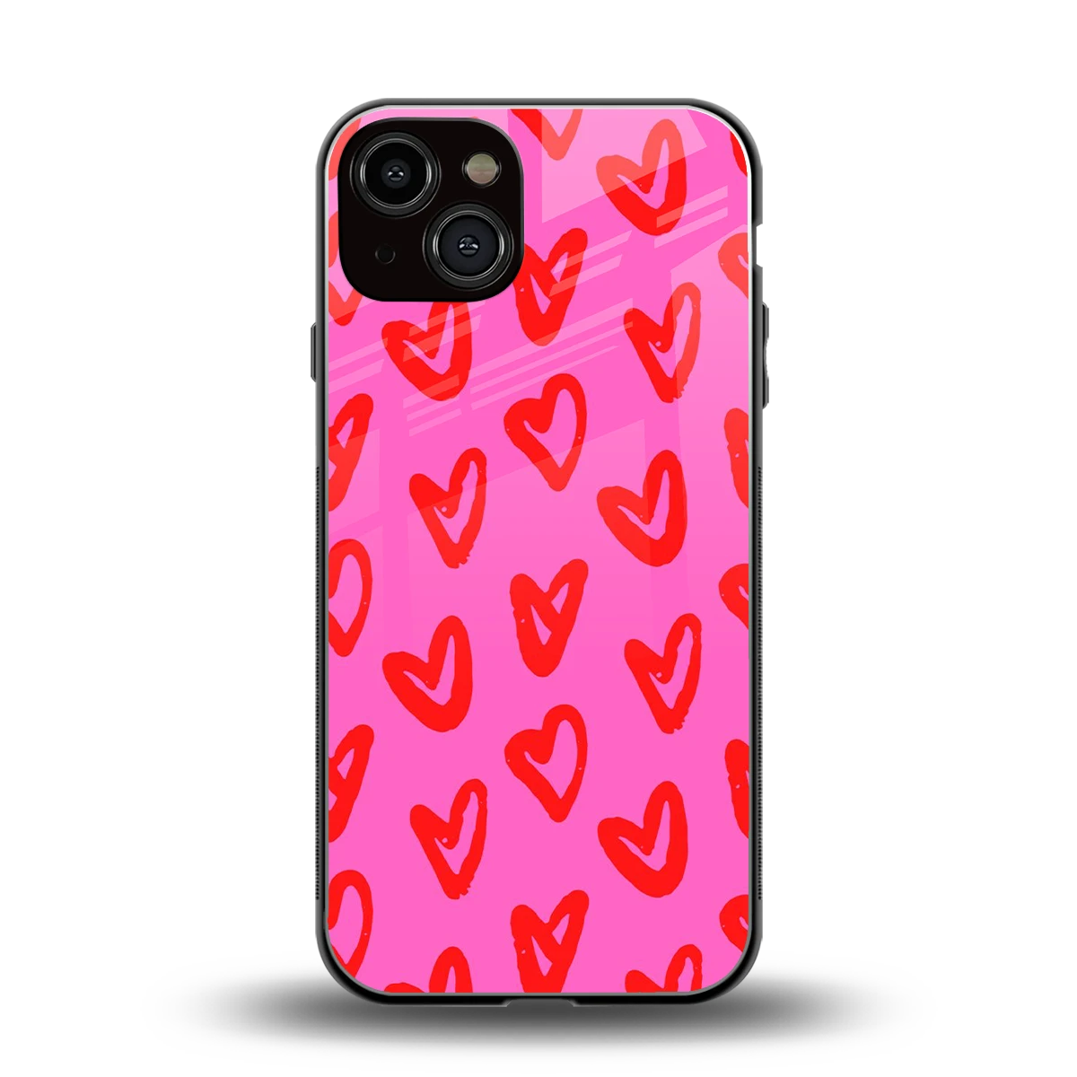 Heart Bloom back phone cover | glass case for iphone 14