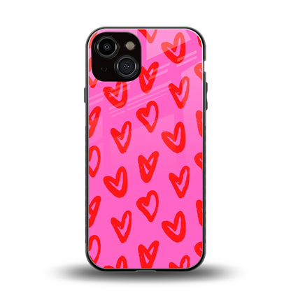 Heart Bloom back phone cover | glass case for iphone 14