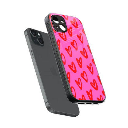 Heart Bloom sleek iphone 15 plus cover with tempered glass back and TPU edges
