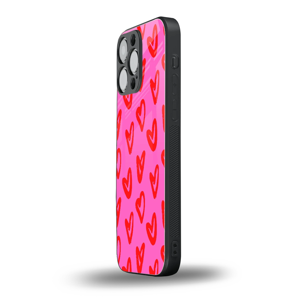 Heart Bloom iphone 15 pro max mobile cover | shockproof glass phone case
