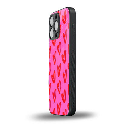 Heart Bloom iphone 15 pro max mobile cover | shockproof glass phone case