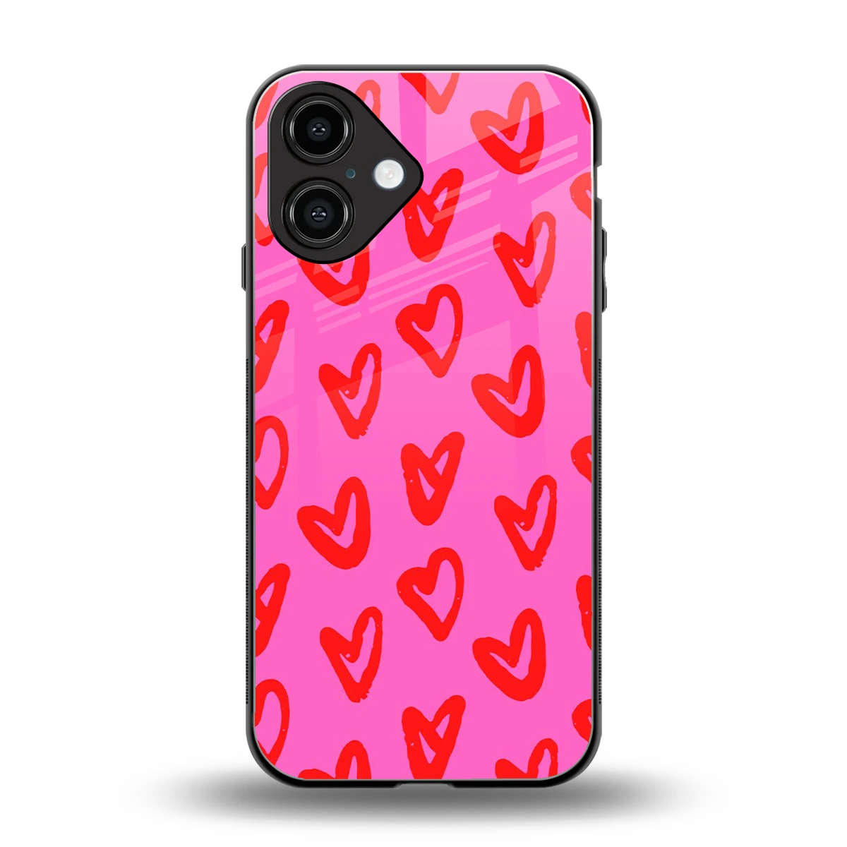 Heart Bloom back phone cover | glass case for iphone 16