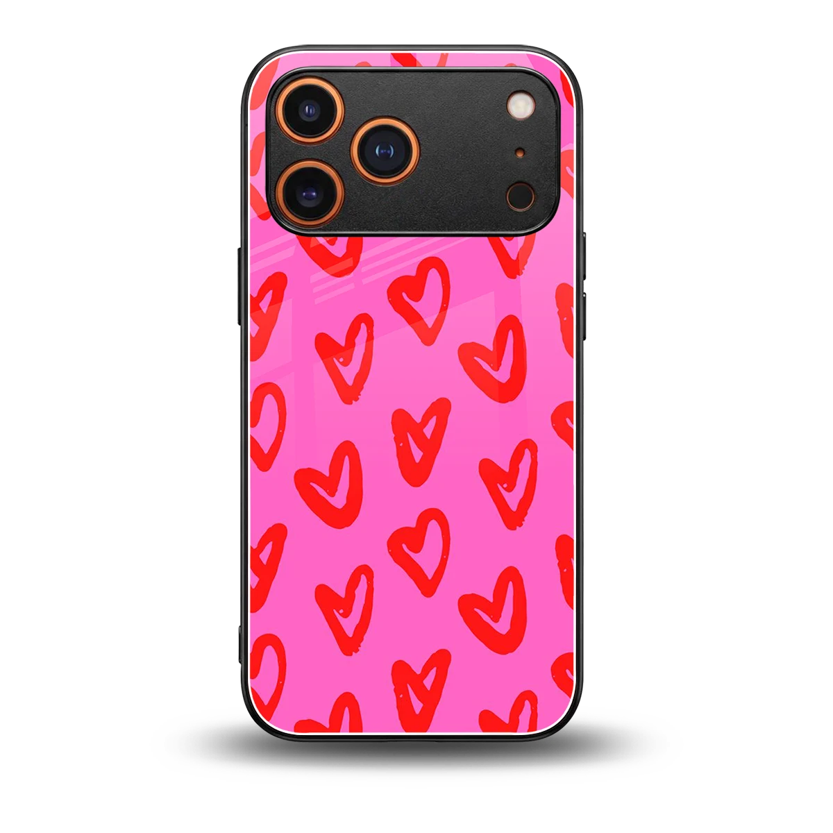 Heart Bloom back phone cover | glass case for iphone 17 pro max