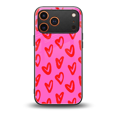 Heart Bloom back phone cover | glass case for iphone 17 pro max