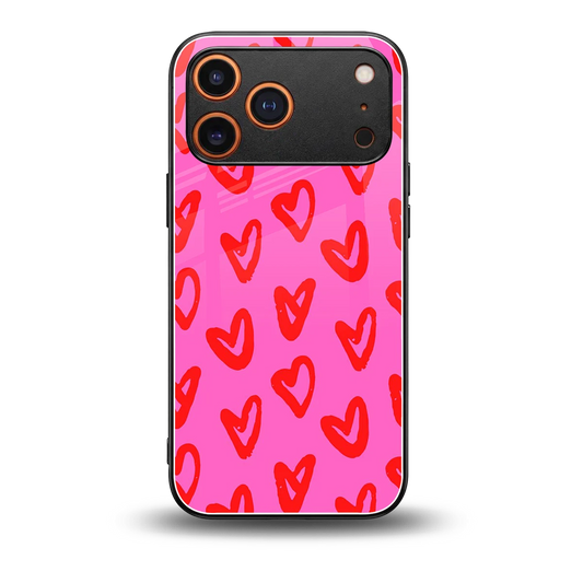 Heart Bloom back phone cover | glass case for iphone 17 pro max