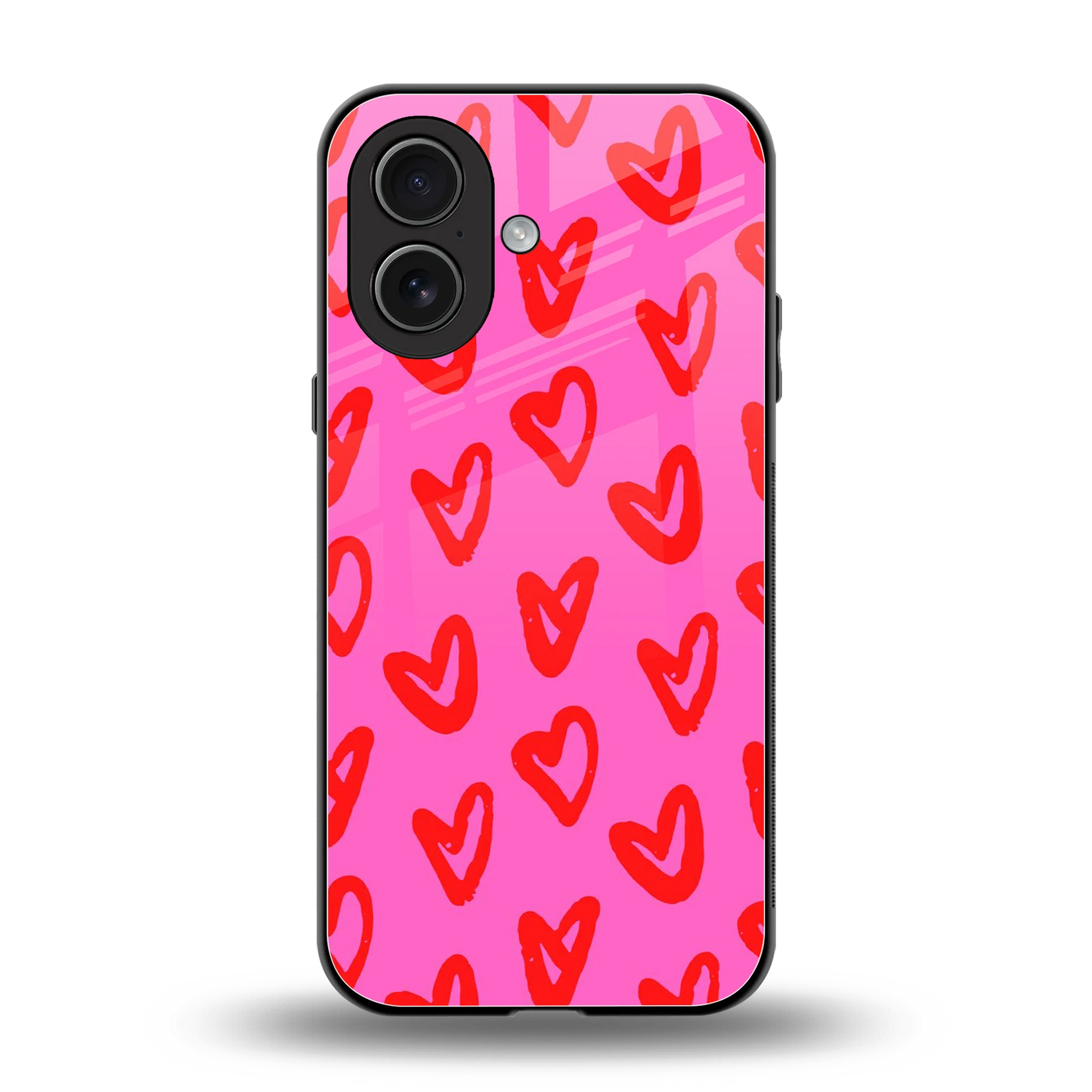 Heart Bloom back phone cover | glass case for iphone 17