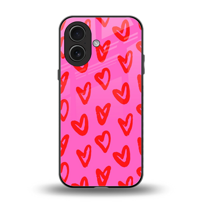 Heart Bloom back phone cover | glass case for iphone 17