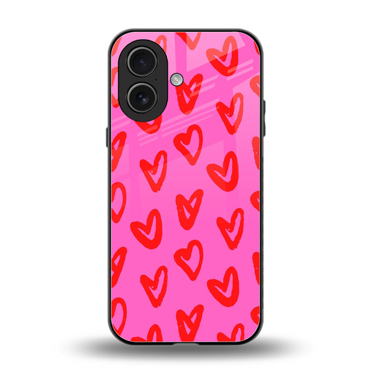 Heart Bloom back phone cover | glass case for iphone 17