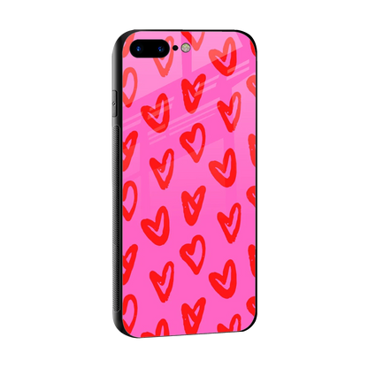 Heart Bloom sleek iphone 8 plus cover with tempered glass back and TPU edges
