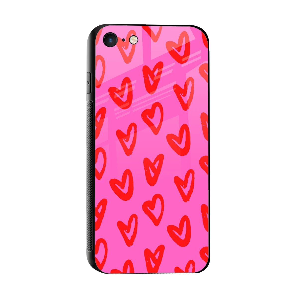 Heart Bloom sleek iphone 7 cover with tempered glass back and TPU edges