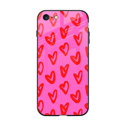Heart Bloom back phone cover | glass case for iphone 7