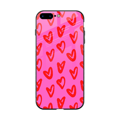 Heart Bloom back phone cover | glass case for iphone 8 plus