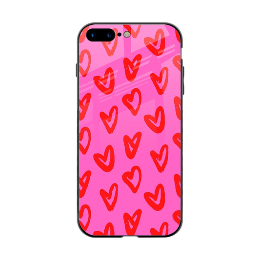 Heart Bloom back phone cover | glass case for iphone 8 plus
