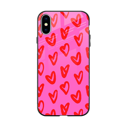 Heart Bloom back phone cover | glass case for iphone x