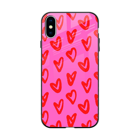 Heart Bloom back phone cover | glass case for iphone xs