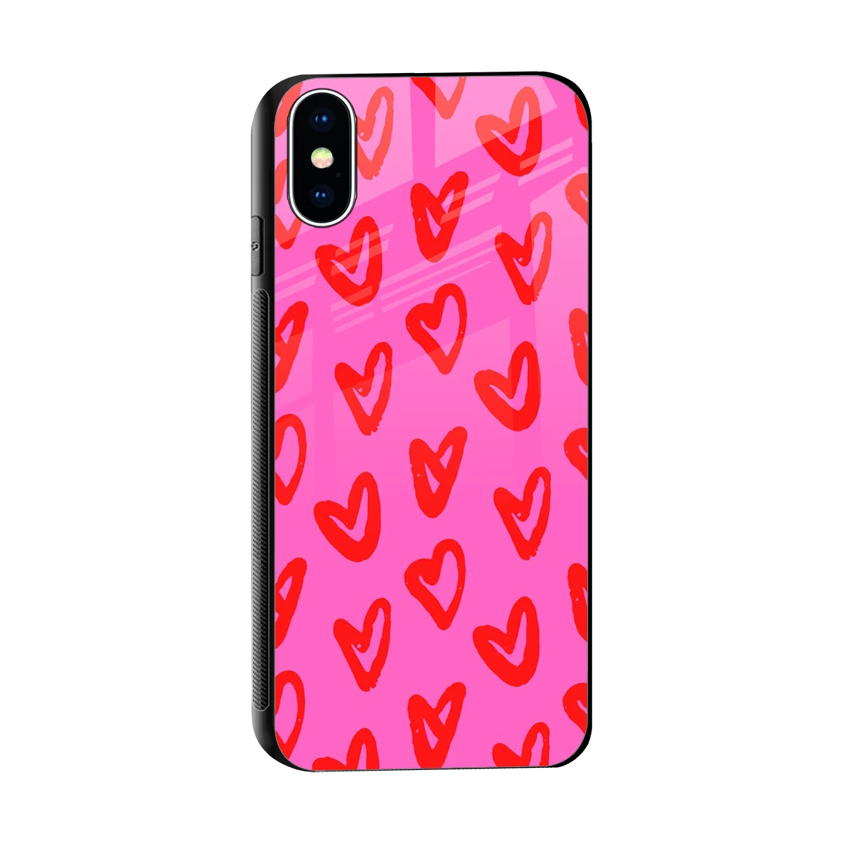 Heart Bloom sleek iphone x cover with tempered glass back and TPU edges