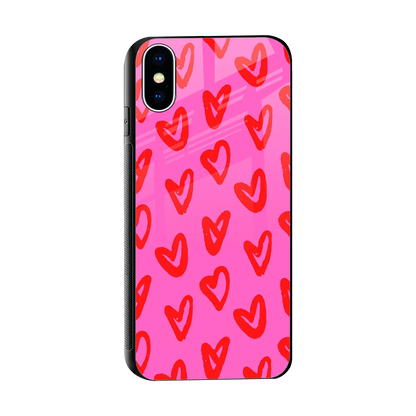 Heart Bloom sleek iphone x cover with tempered glass back and TPU edges