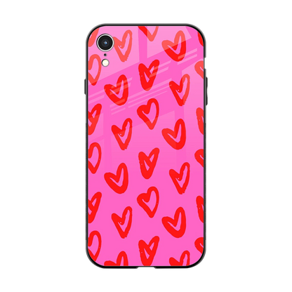 Heart Bloom back phone cover | glass case for iphone xr