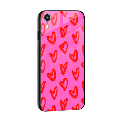 Heart Bloom sleek iphone xr cover with tempered glass back and TPU edges