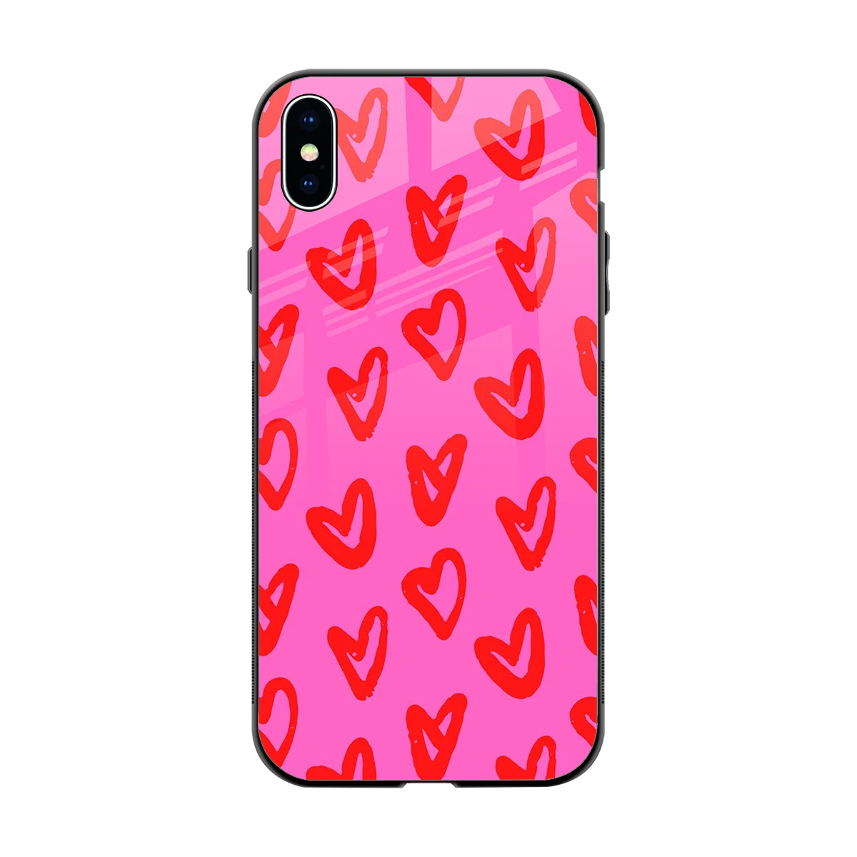 Heart Bloom back phone cover | glass case for iphone xs max