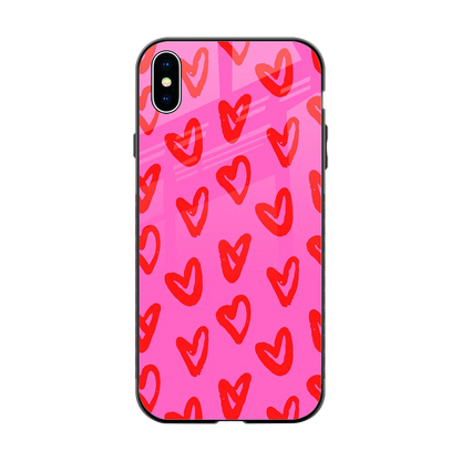 Heart Bloom back phone cover | glass case for iphone xs max