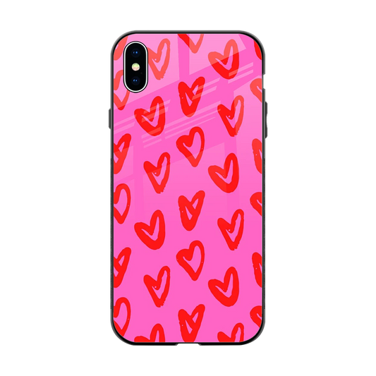 Heart Bloom back phone cover | glass case for iphone xs max