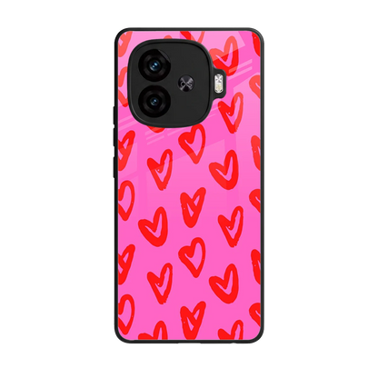Heart Bloom back phone cover | glass case for iqoo neo 10r 5g