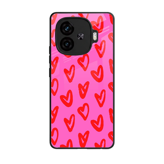 Heart Bloom back phone cover | glass case for iqoo neo 10r 5g