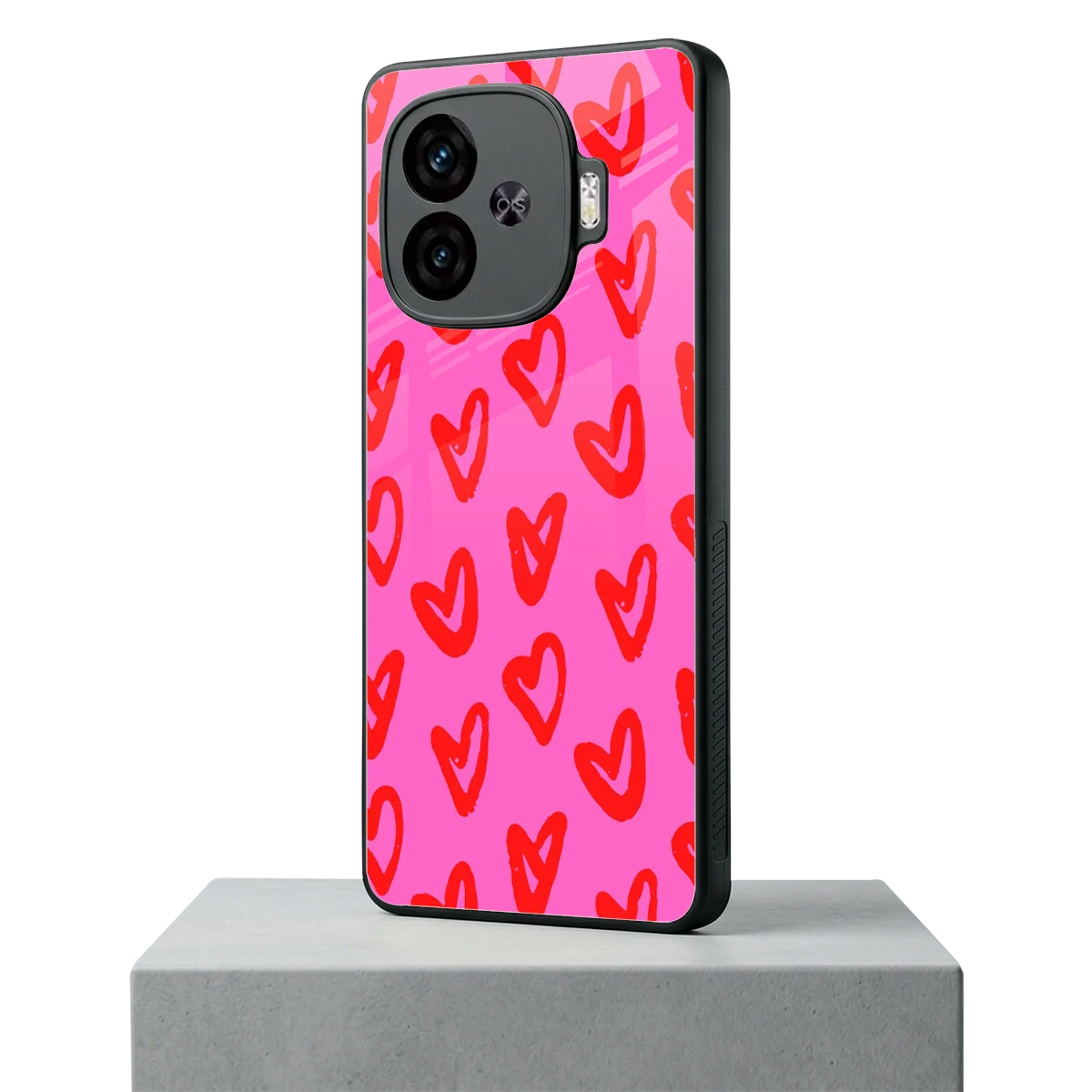 Heart Bloom iqoo neo 10r 5g mobile cover | shockproof glass phone case