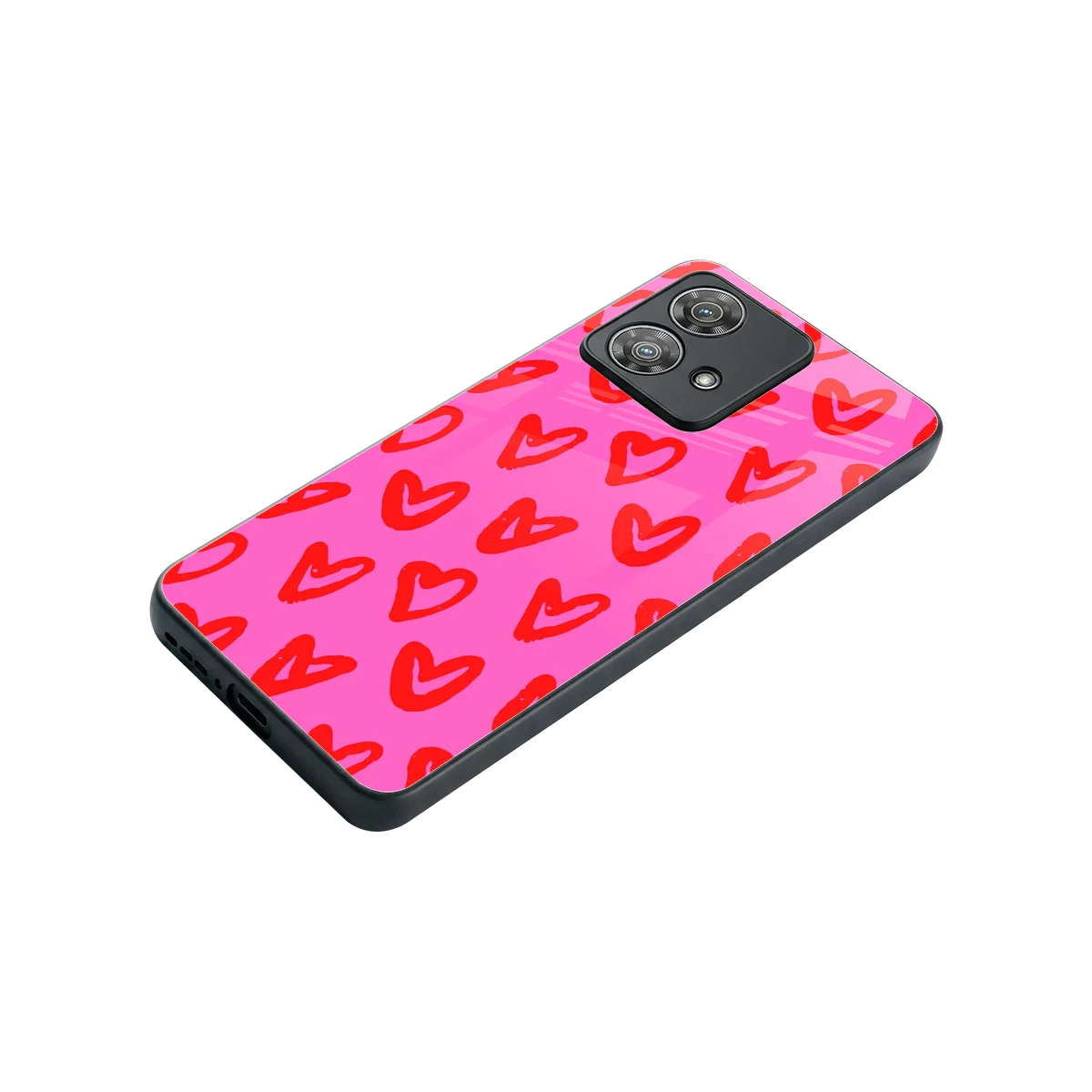 Heart Bloom stylish phone case for motorola edge 40 neo 5g | glossy glass and slim fit