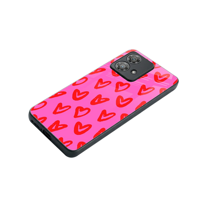 Heart Bloom stylish phone case for motorola edge 40 neo 5g | glossy glass and slim fit