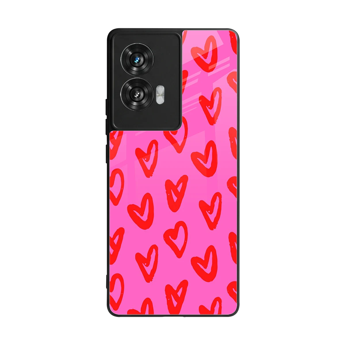 Heart Bloom back phone cover | glass case for motorola edge 50 fusion
