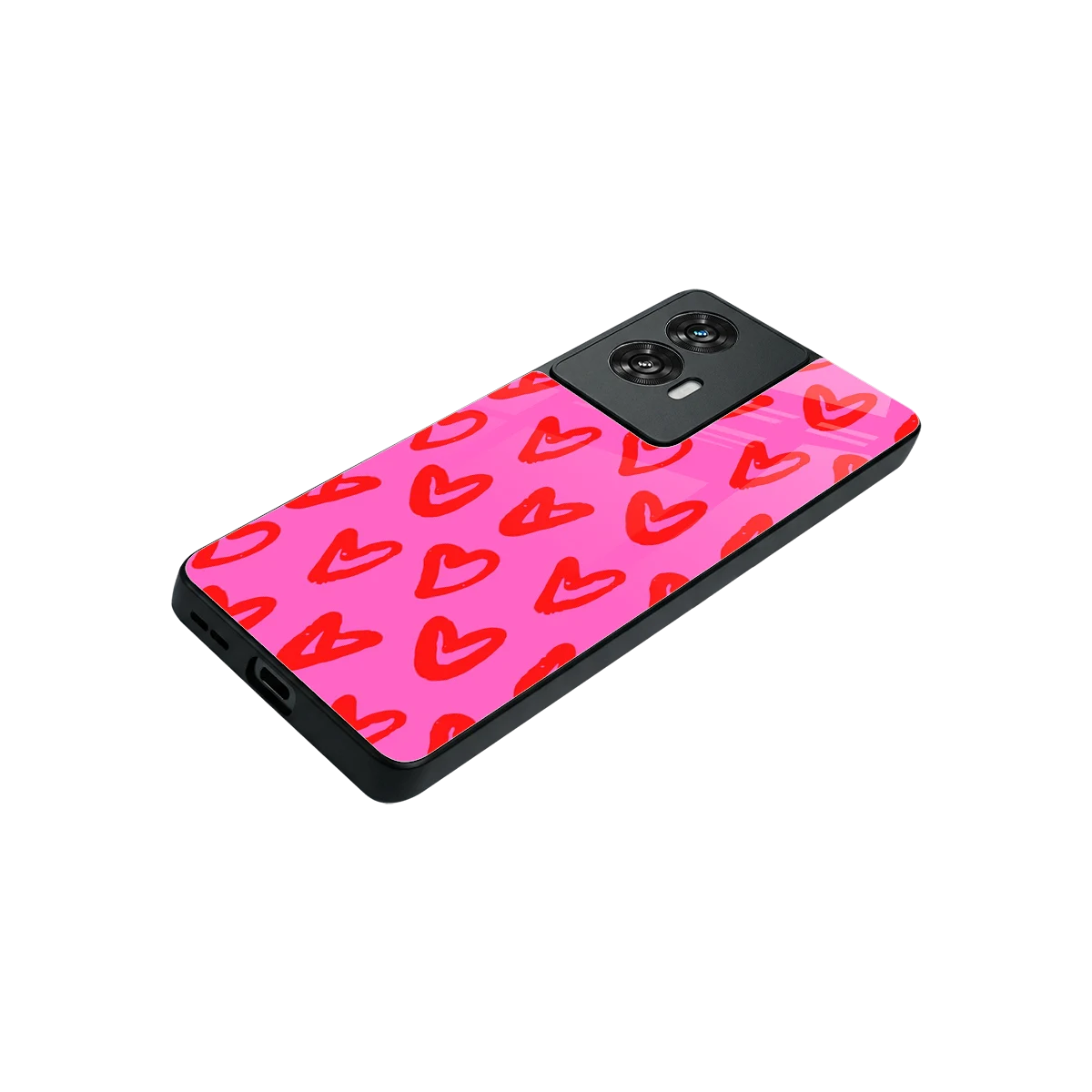 Heart Bloom stylish phone case for motorola edge 50 fusion | glossy glass and slim fit