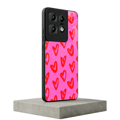 Heart Bloom motorola edge 50 pro mobile cover | shockproof glass phone case