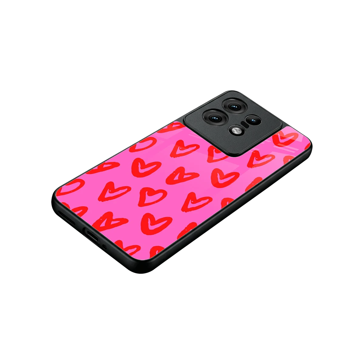 Heart Bloom stylish phone case for motorola edge 50 pro | glossy glass and slim fit